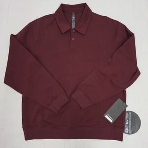Lululemon Grand Standard Long Sleeve Polo BBAY Red Men's Size Large